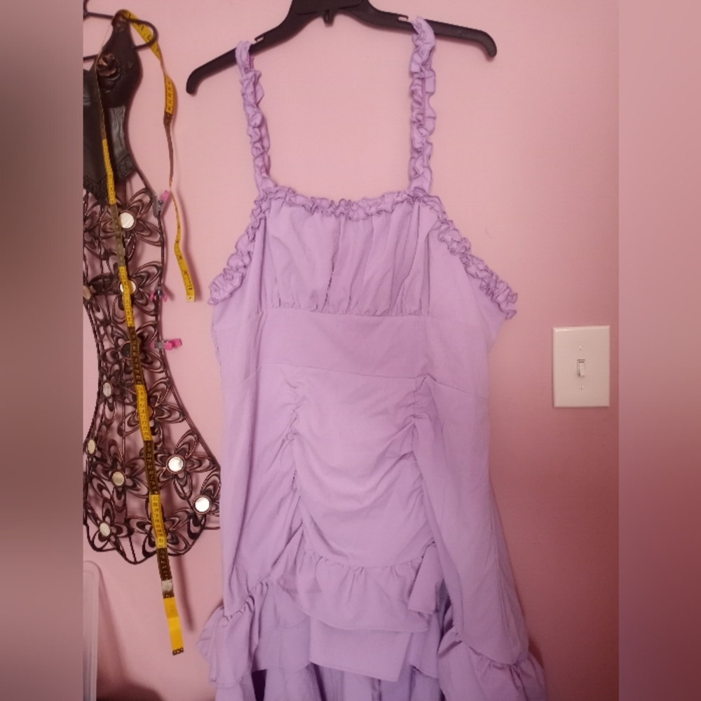SHEIN Lavender Ruffle Detail Regency Dress Sz 4x